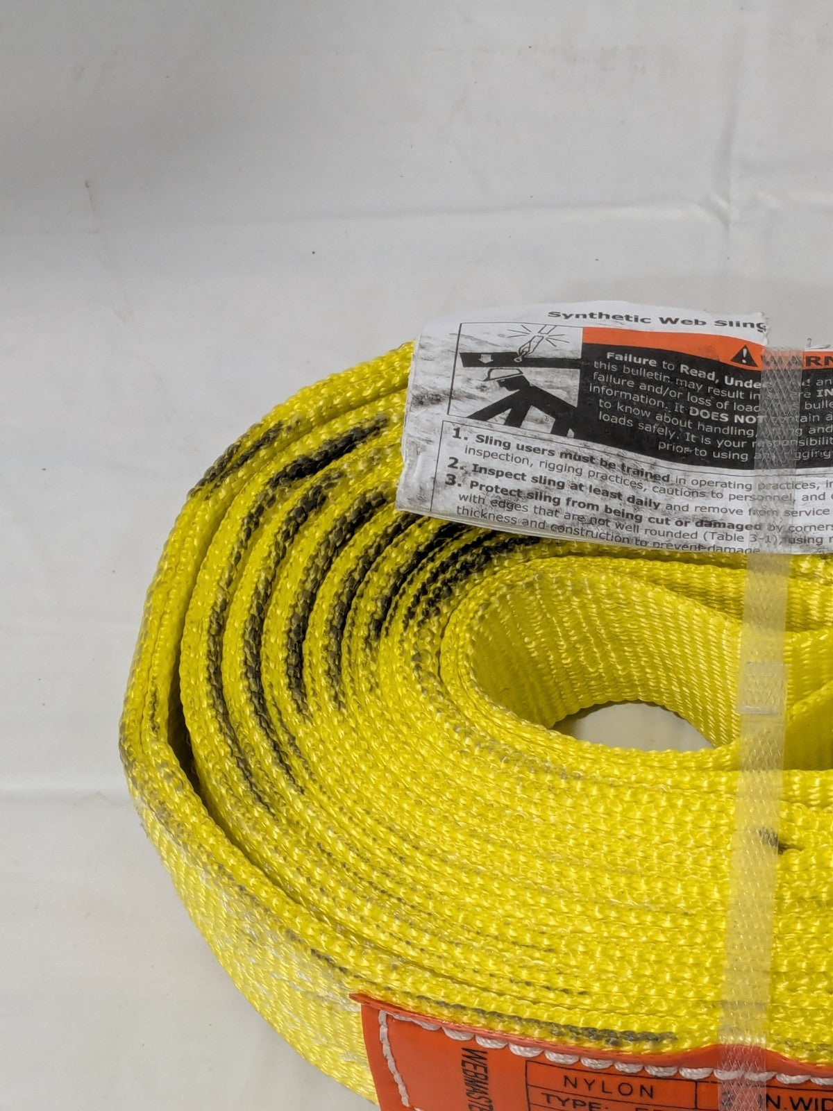 Lift-All Flat Eye & Eye, Type 3 Web Sling: 12' Long, 2" Wide EE2802NFX12