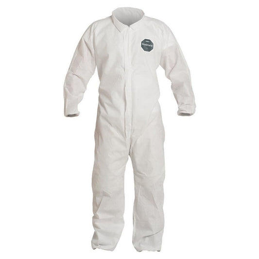 DUPONT Coverall Liquid & Splash Protection Sz XL Qty 25 PB125SWHXL002500