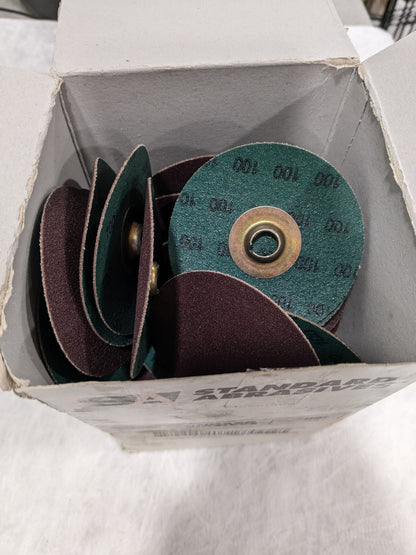 SA Quick-Change Disc: TSM, 3" Dia, 100 Grit, ZA, Coated Qty 50 7100074485