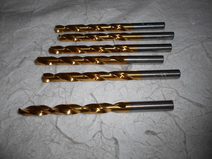 Hertel Jobber Drill  0.3020" x 3-1/16" TiN HSS Lot of 6 USA #71172142