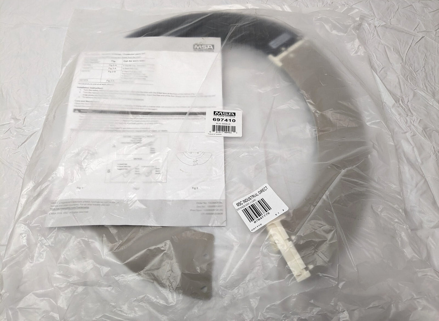 MSA Sun Shield for V-Gard & Topgard Full-Brim Hard Hats *SHIELD ONLY* 697410