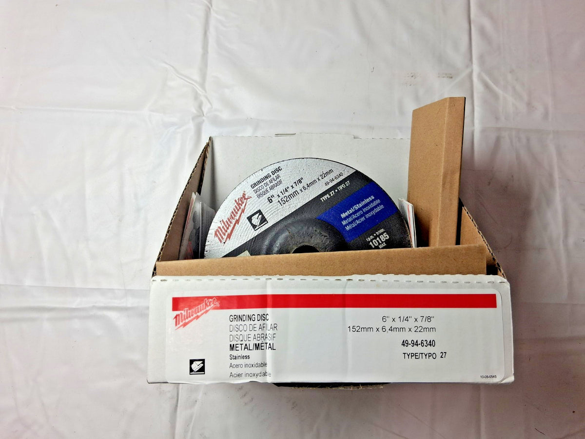 Depressed-Center Aluminum Oxide Wheel Type 27 QTY10 49-94-6340