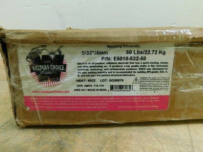 Welding Material 14" L 5/32" Dia Steel Alloy Arc Welding Electrode E6010-532-50