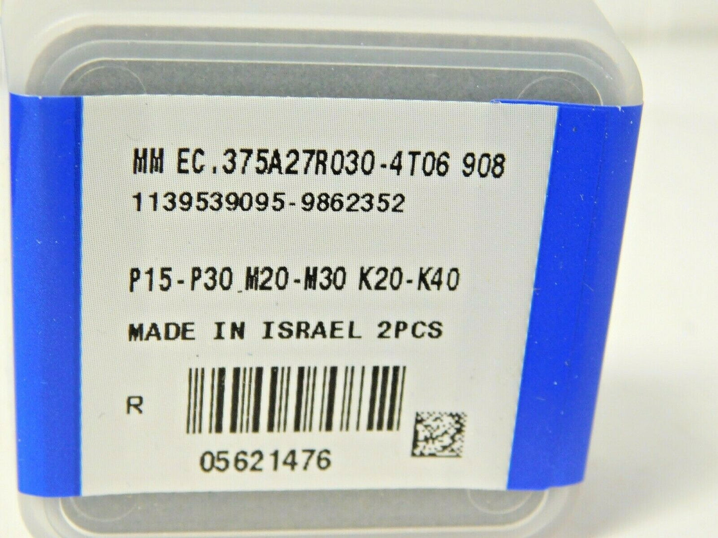 Iscar Carbide End Milling Tip Inserts MM EC.375A27R030-4T06 IC908 Qty 2 5621476