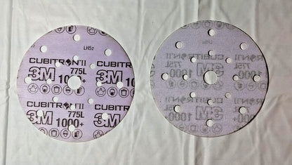 3M Precision Shaped Ceramic Hook &amp; Loop Disc 6" Dia 320 Grit QTY50 1201