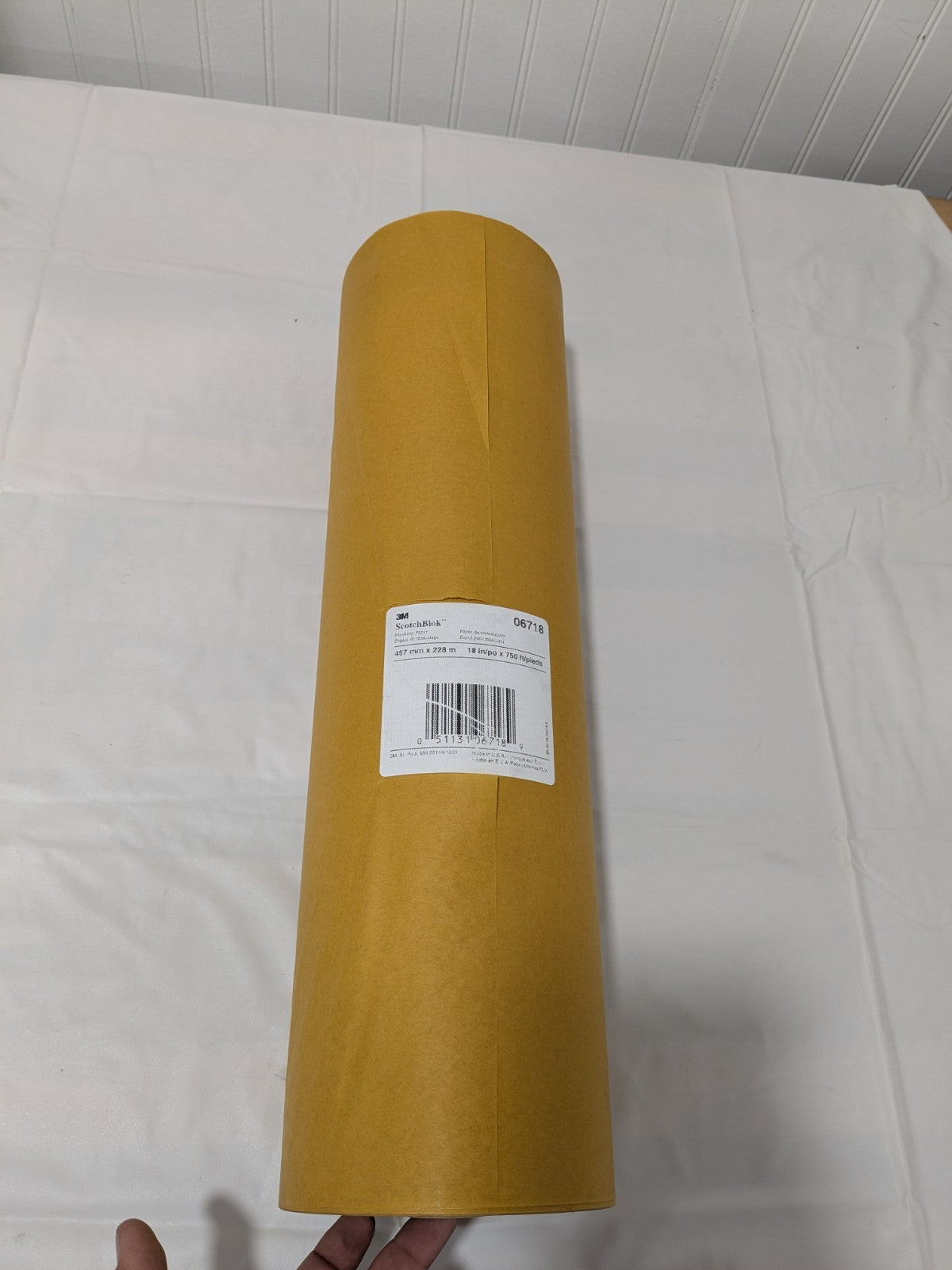 3M Masking Paper: 18" Wide, 250 yd Long, 2 mil Thick, Gold 7000051780