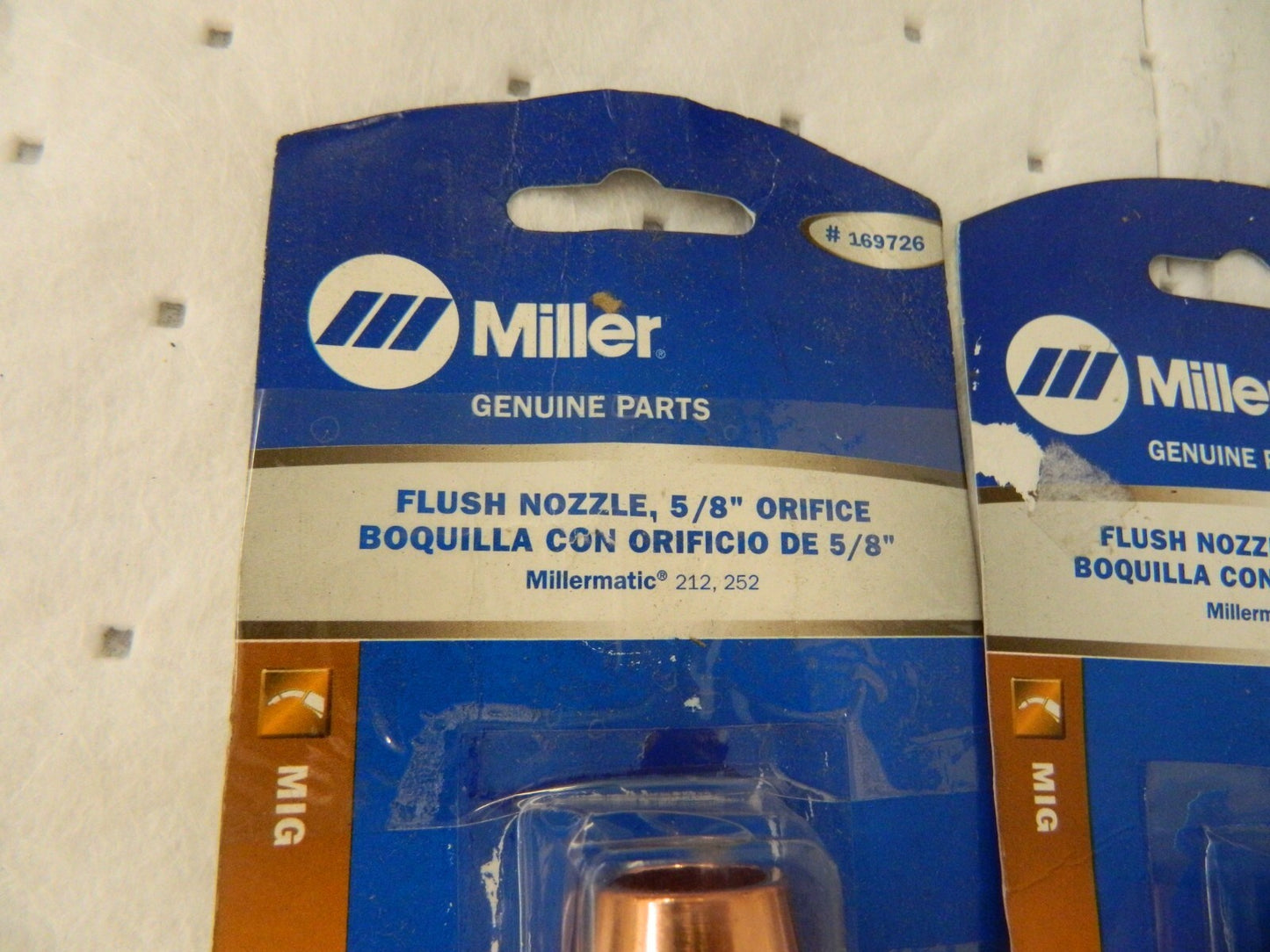 MILLER ELECTRIC MIG qty 2 Welder Nozzle/Tip/Insulator 169726