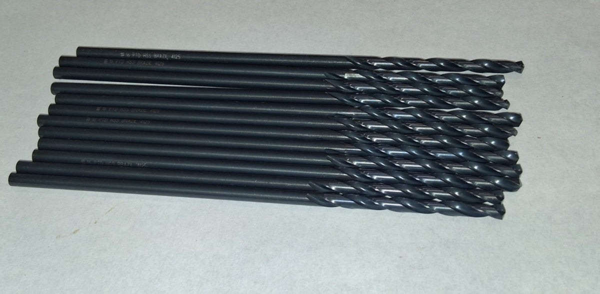 Precision Twist Drill Aircraft Extension Drill Bit #16 12pc HSS 6001467