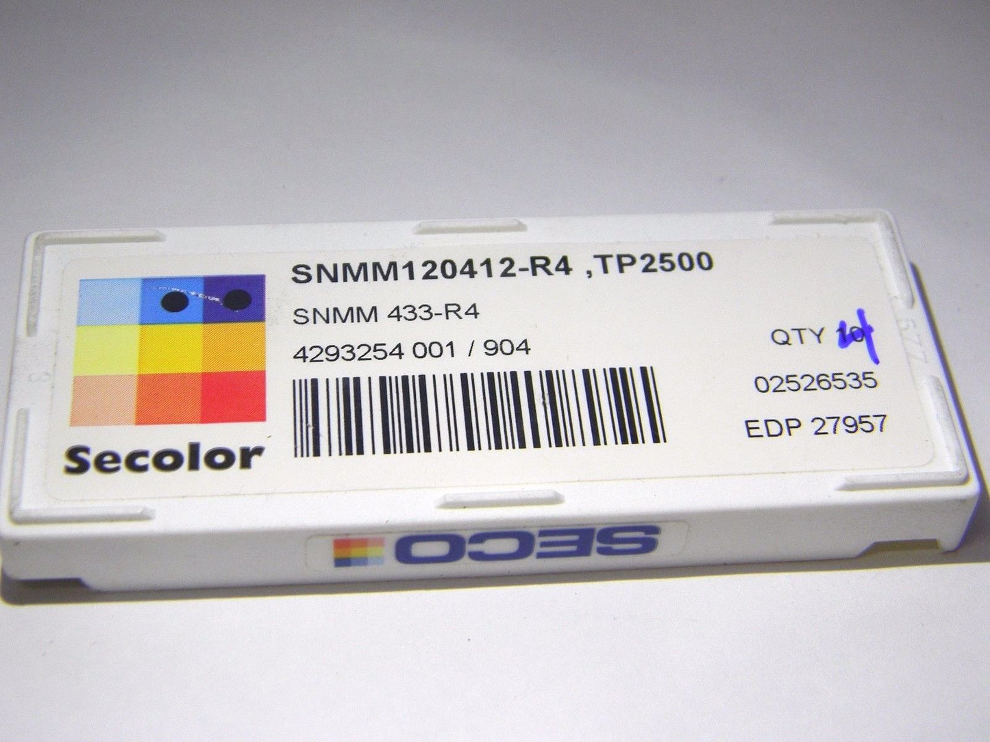 Seco Carbide Turning Inserts SNMM434 R4 Grade TP2500 Qty 4 27957