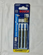 BOSCH Carbide Jigsaw Blades 3-1/4 IN. 24 QTY3 TPI T118AHM1
