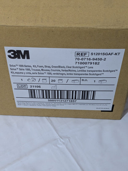 (20) 3M Safety Glasses: Anti-Fog & Scratch-Resistant, Polycarbonate 7100079182