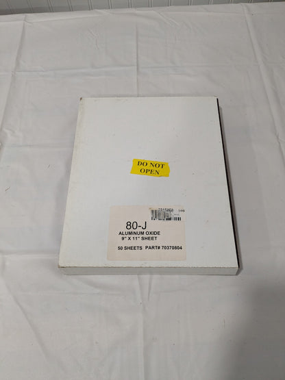 Aluminum Oxide Cloth Sheets 9" X 11" 80-J Qty 50 70370804