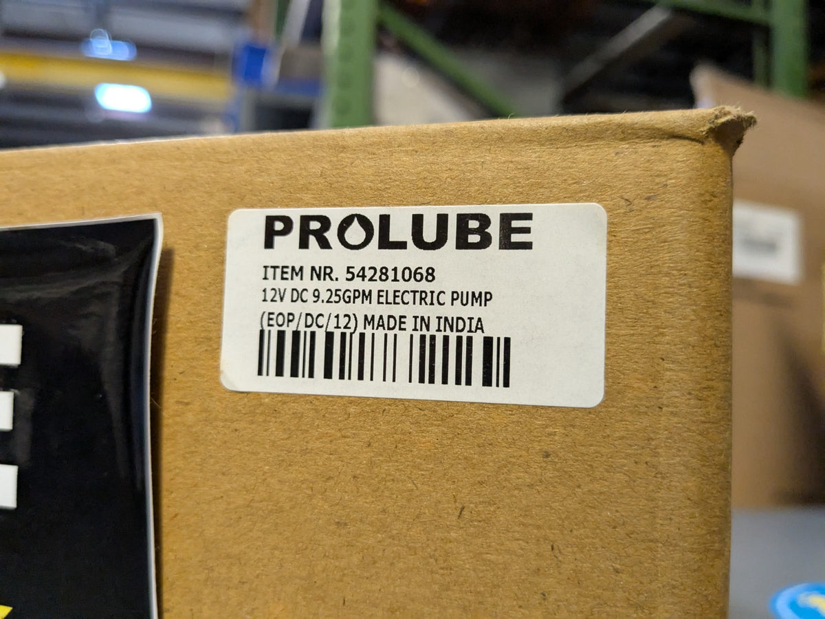 Pro-Lube Electric Fuel / Oil Transfer Pump 9.25 GPM 9 Ft x 3/4 In Hose EOP/DC/12