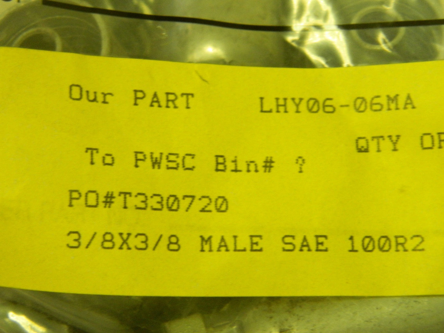 Hydraulic SAE 45 Flare Male Rigid Crimp Coupling Lot of 2 HY06-06MA