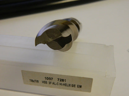 Interstate 7/8"  7/8" Shank Diam 4-1/8" OAL 2 Fl HSS Square End Mill QTY 2