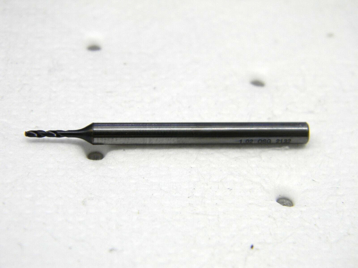 OSG Solid Carbide Micro Drill Bits QTY 5 0.0402" Dia 140 ° 3300102
