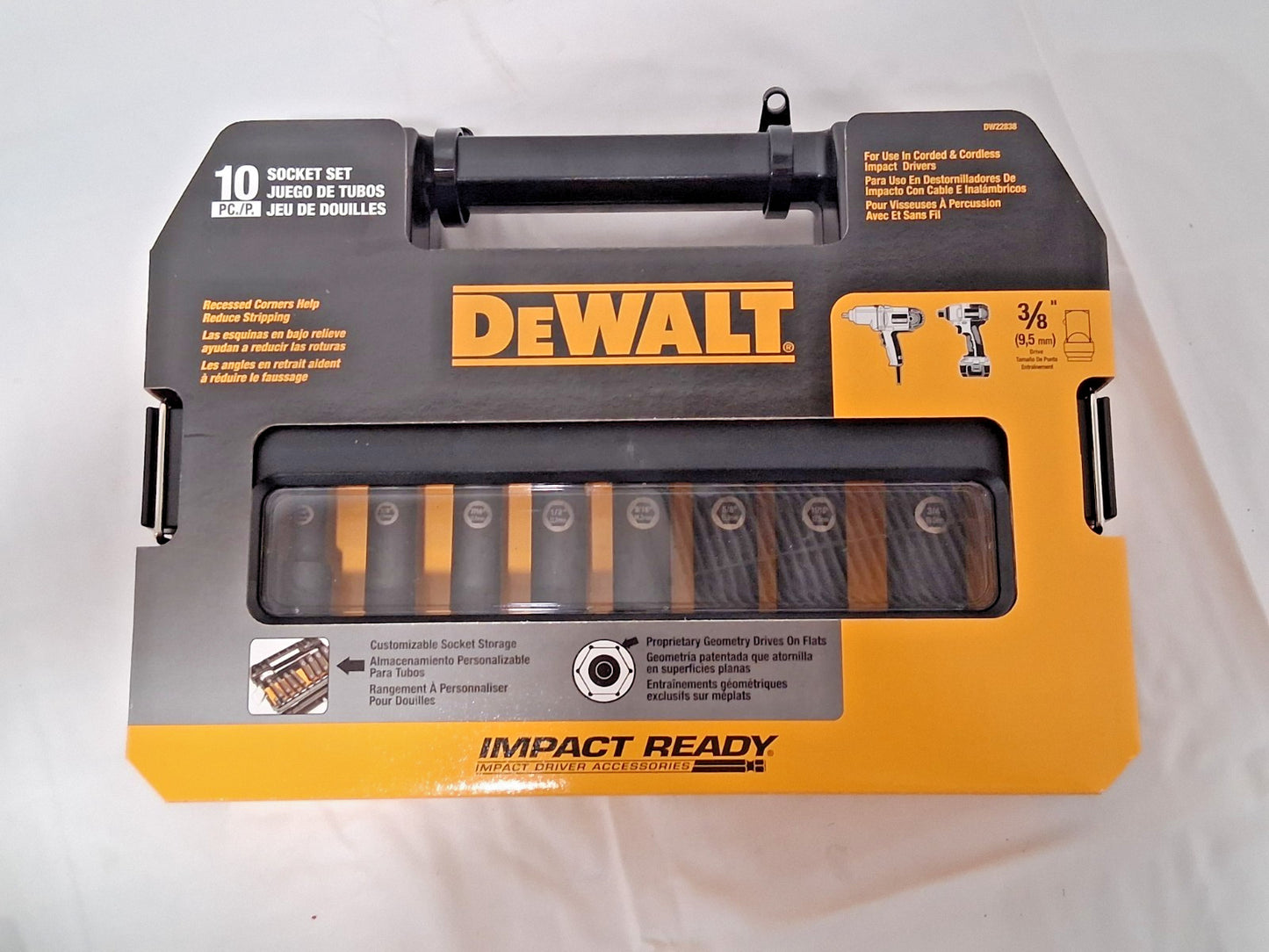 DeWALT Deep Impact Socket Set 10 Pc DW22838