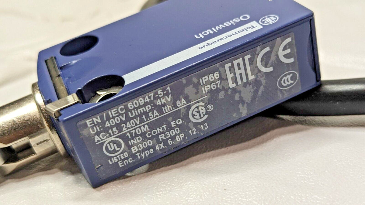 Telemecanique Sensors Limit Switch Metal Roller 11.6mm NO + NC 6A XCMD2502L1