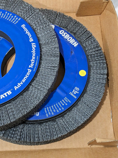 OSBORN Wheel Brush: 10" Wheel Dia, 1" Face Width, Crimped Qty 2 000405