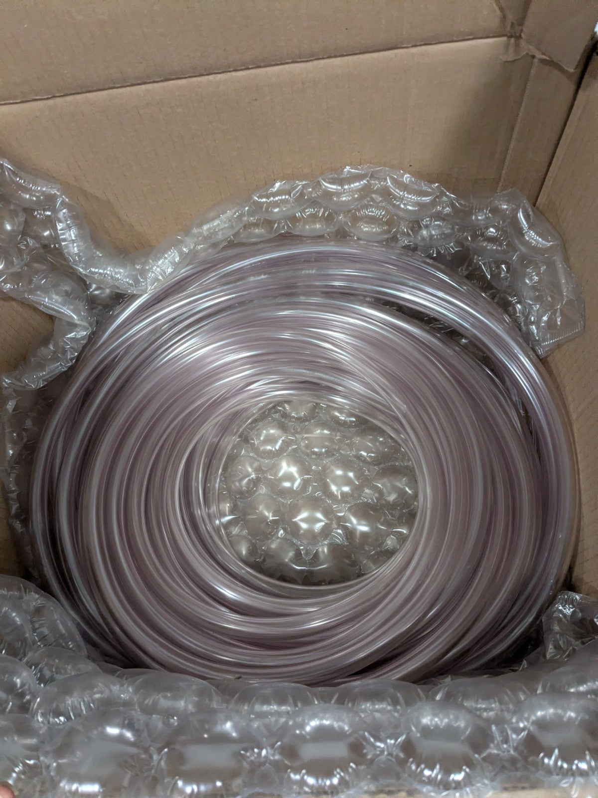Clear PVC Tube: 1/2" ID, 11/16" OD, Approx. 100' Long, 40 Max psi SOF-035