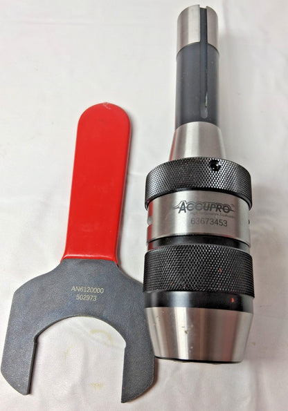 Accupro Steel Keyless Drill Chuck 1/32-1/2" Cap Integral Shank Mount 636734