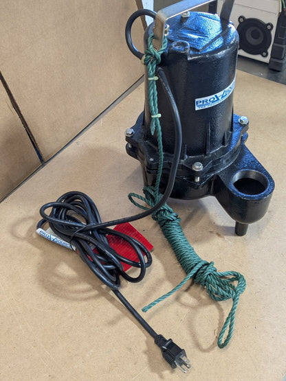 Pro Source High Temperature Manual Sewage Pump 2" Outlet 1/2 HP 115v 10.5 Amp