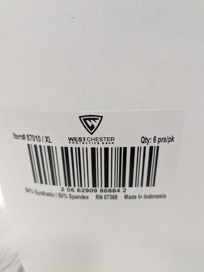 West Chester Impact Res. Work Gloves Hi-Viz Dotted Palms Size XL Qty 6 87010/XL