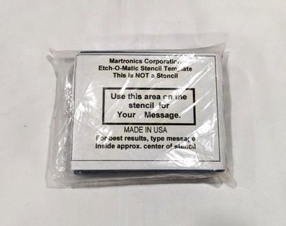 ETCH-O-MATIC  Etcher & Engraver 2-1/2 x 3"  STENCIL PK  *500 PACK*