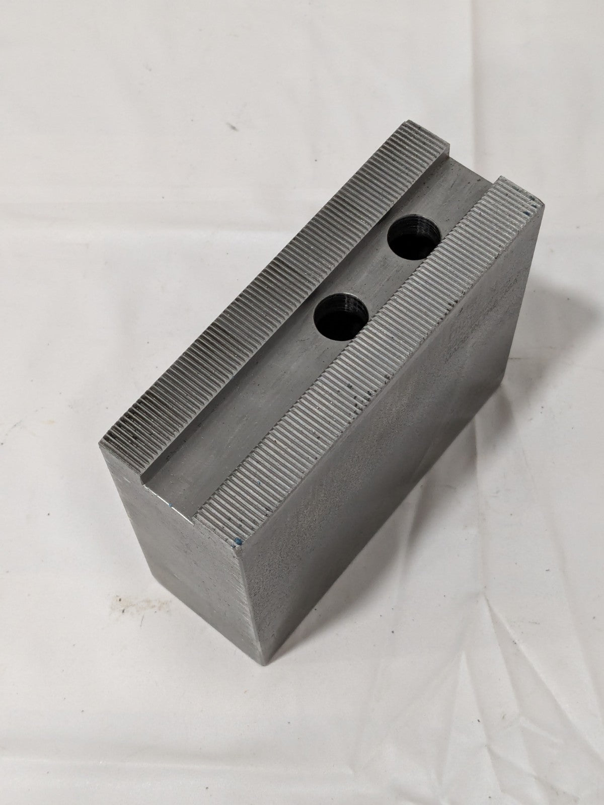 Dillon Soft Lathe Chuck Jaw: Serrated 1-3/4" OAW, 4" OAH, 4-3/4" OAL KW10H
