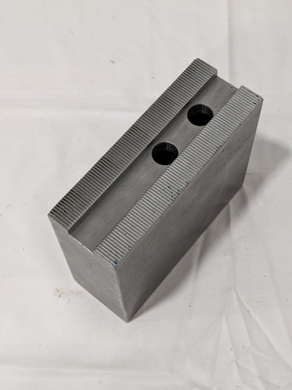 Dillon Soft Lathe Chuck Jaw: Serrated 1-3/4" OAW, 4" OAH, 4-3/4" OAL KW10H