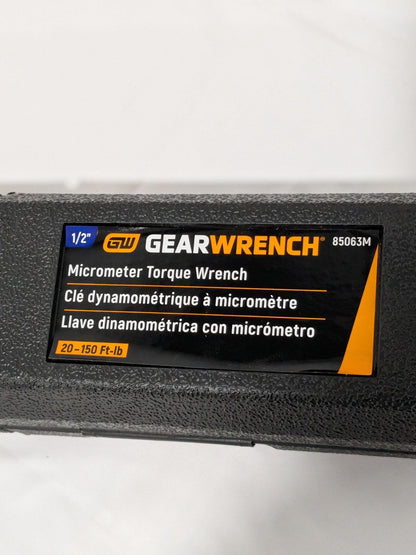GEARWRENCH Torque Wrench: 1/2 in Drive, Square Drive, Foot Pound 85063M