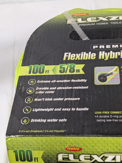 Legacy Garden Hose: 100 ft, 3/4" GHT Thread, Hybrid Polymer, 150 psi HFZG51