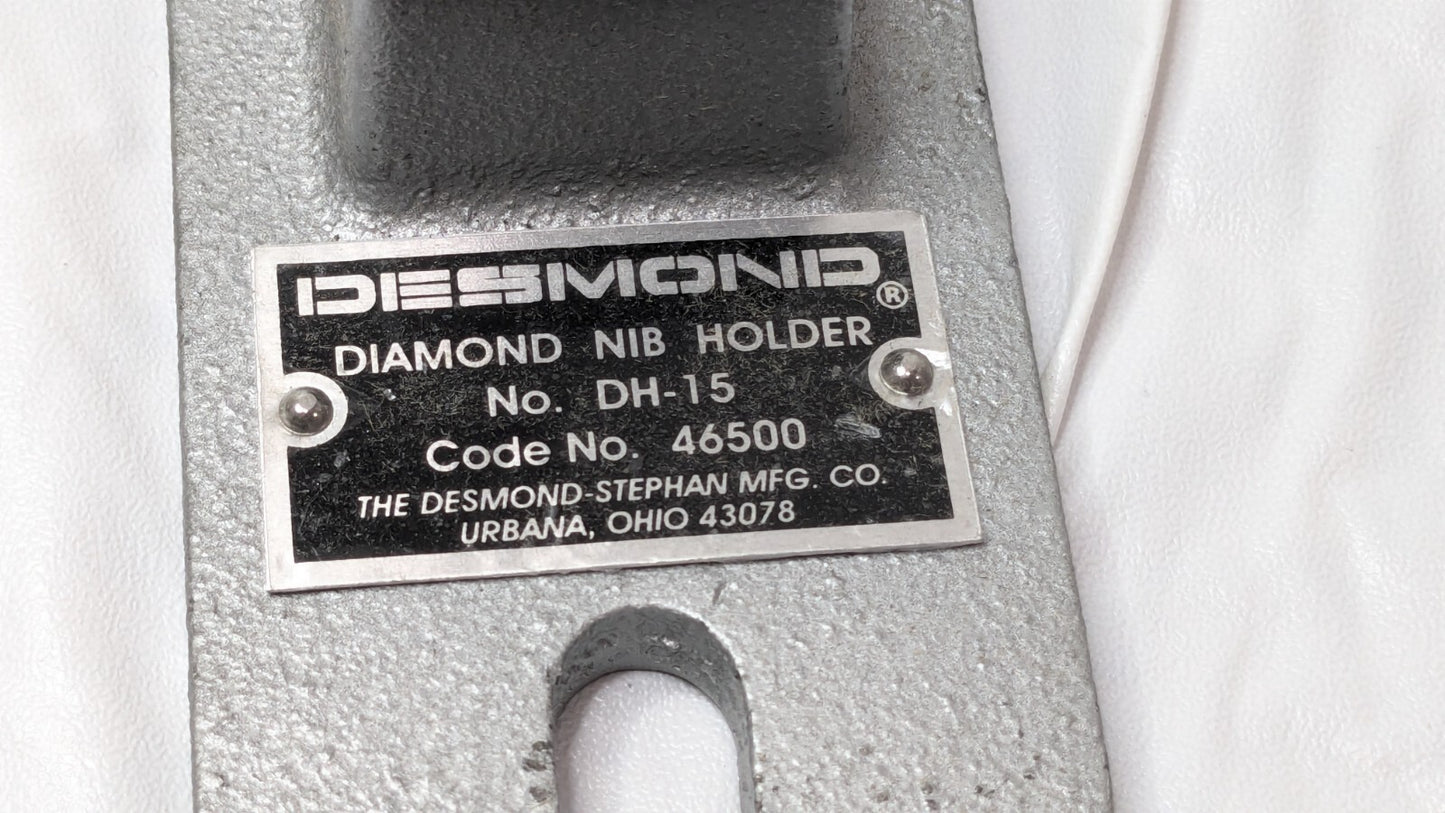 Desmond Diamond Nib Dresser Holder W/406-D25 6"L X 2-1/2"W 46500 INCOMPLETE