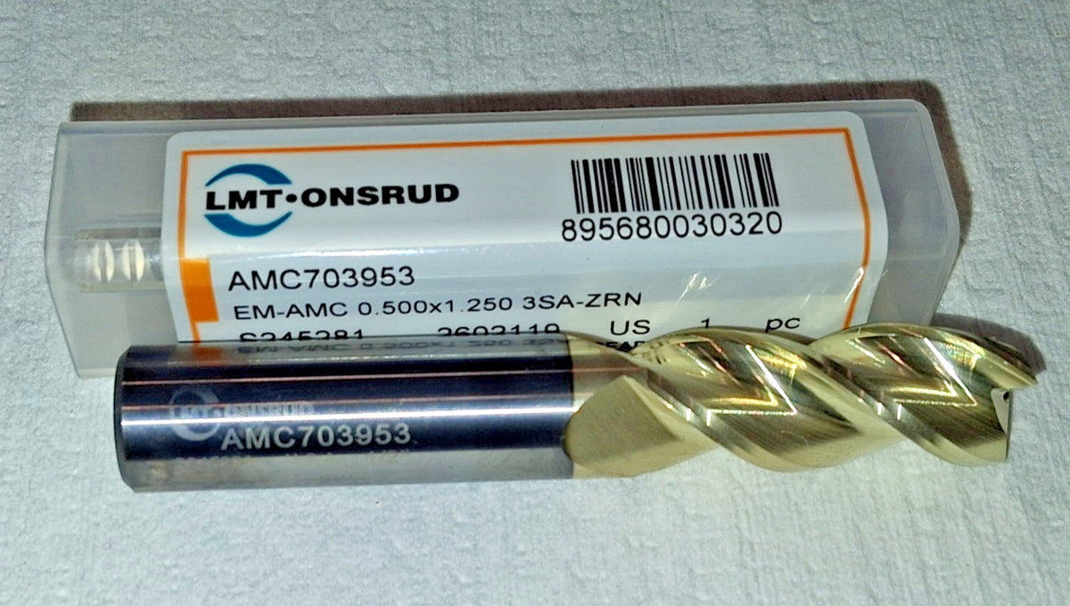 Onsrud Solid Carbide End Mill 3 FL Square Medium Length AMC703953