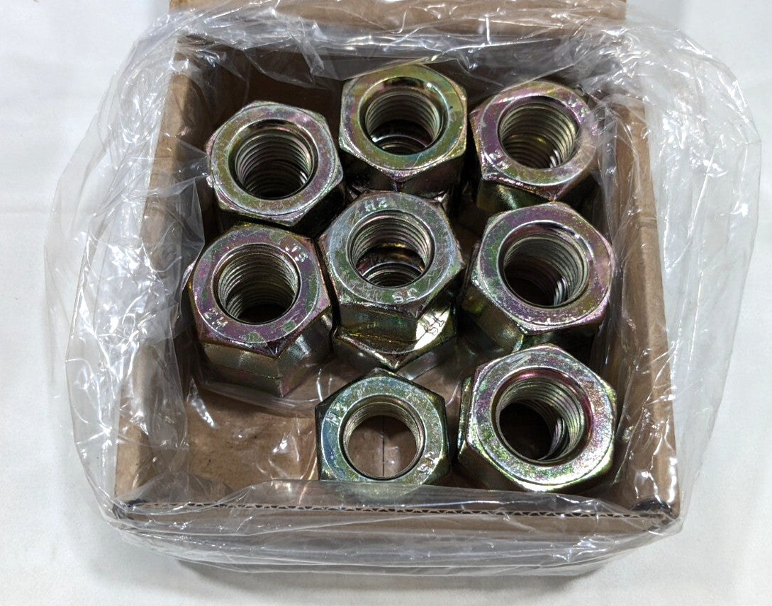 Heavy Hex Nut 7/8-9  A194 2H Steel  Yellow Zinc Finish *Box of 15 Nuts*  7204744