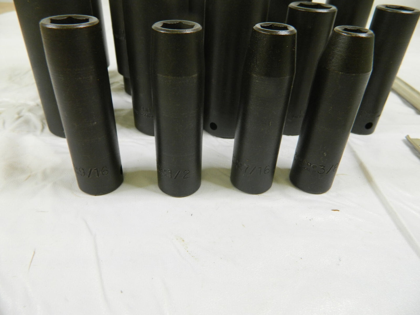 PROTO Deep Impact Socket Set: 14 Pc 3/8 to 1-1/2" Socket J74116 INCOMPLETE