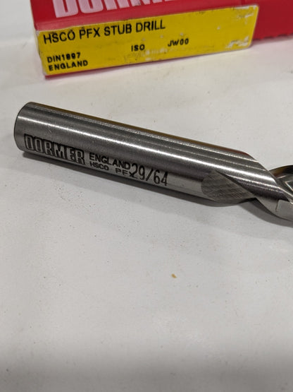 Dormer Screw Machine Length Drill Bit 29/64", 2FL 78099777