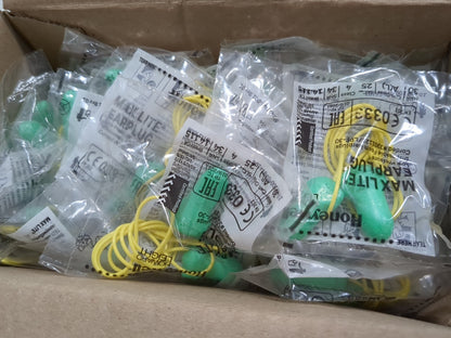 HOWARD LEIGHT Earplugs 100prs 30 dB, Non-PVC Foam, T-Shape, Roll Down, Corded