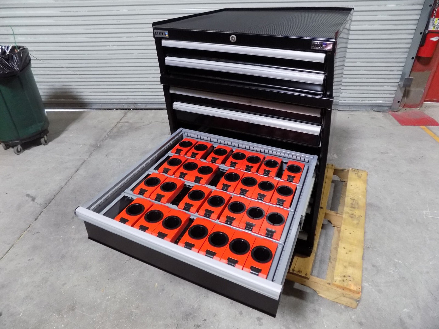Lista Storage Cabinet for 40 Taper CNC Tools 7 Drawer 39" x 28" x 29" DAMAGED