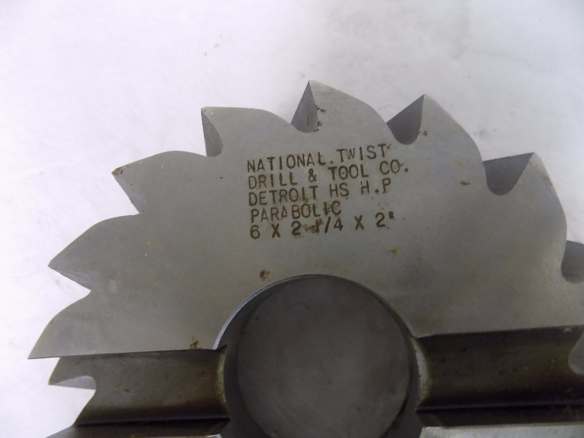 National Twist Drill Co HSS 6" x 2-1/4" x 2" 16-Teeth Arbor Shell