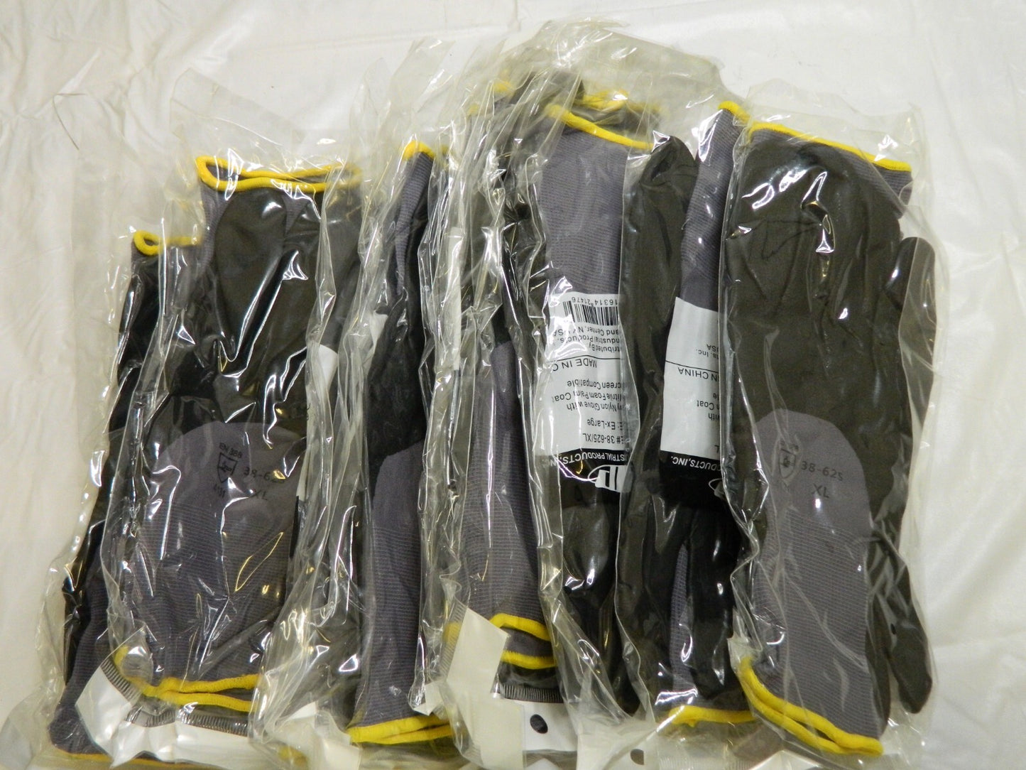 Prime Gray/Black XL Nylon Work &amp; General Purpose Gloves 12pk 38-625