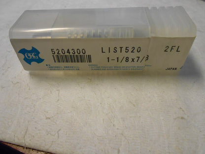 OSG 1-1/8" x 7/8" x 1-5/8"x 3-7/8" 2-Flute Bright HSSco End