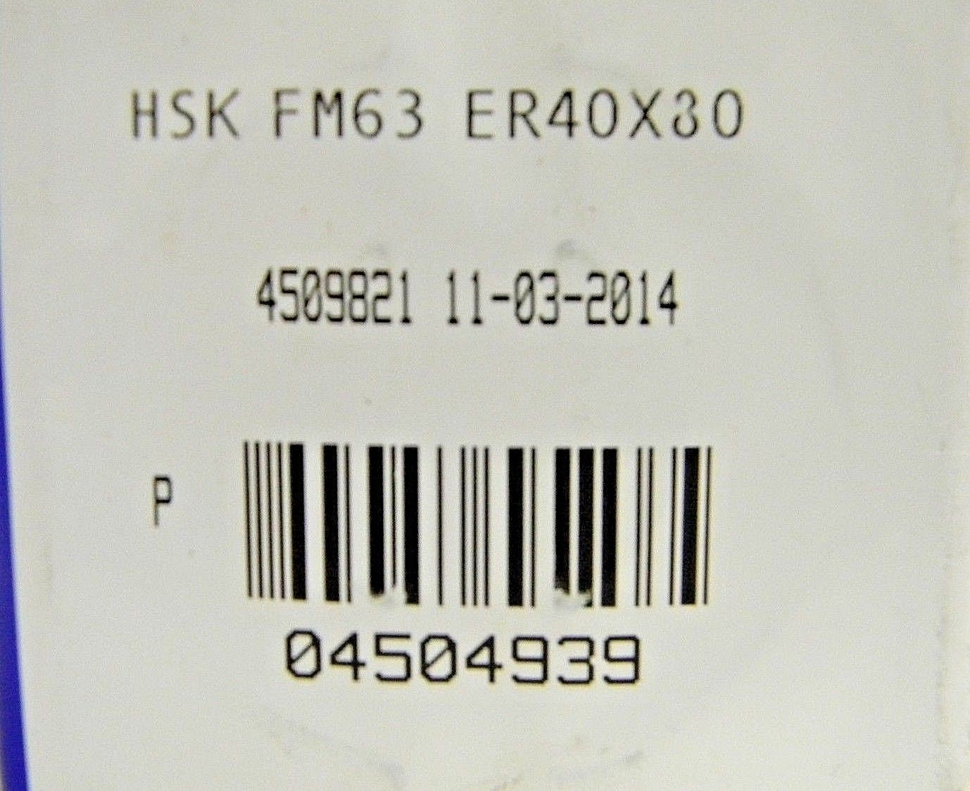 Iscar ER40 Collet Chuck  HSKFM63 Hollow Taper Shank 3 to 26mm 4504939