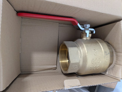 Full Port Manual Ball Valve: 3" Pipe, Full Port FNPT x FNPT TXN300
