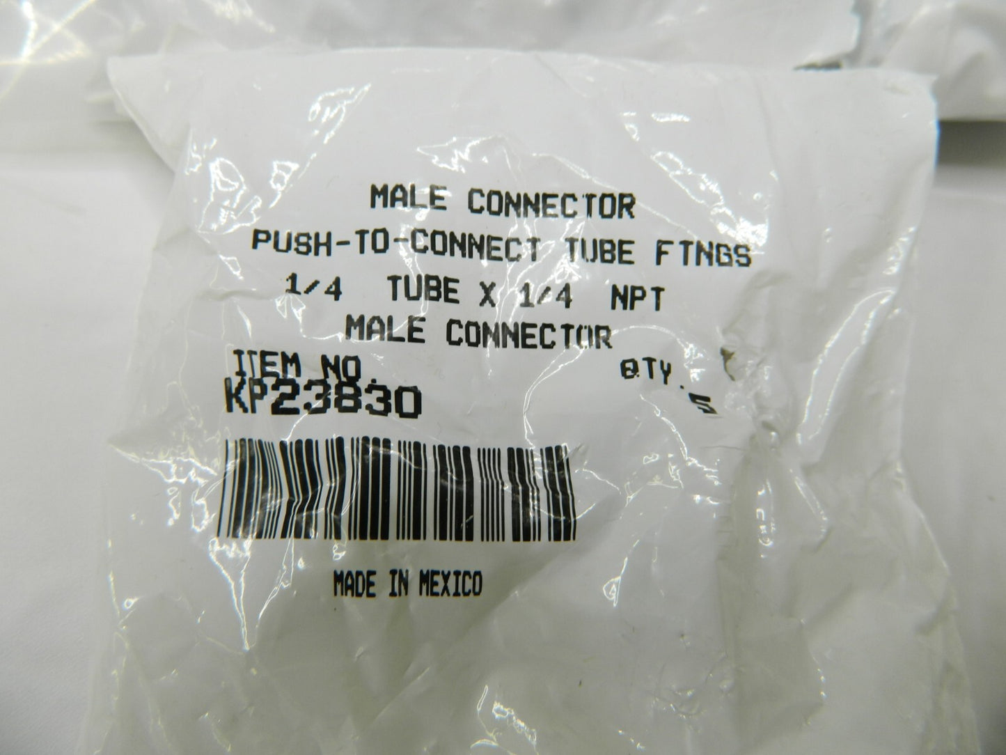 LEGRIS Push-To-Connect Tube to Male NPT Tube Fitting 1/4" Thread, 1/4" OD Qty 50