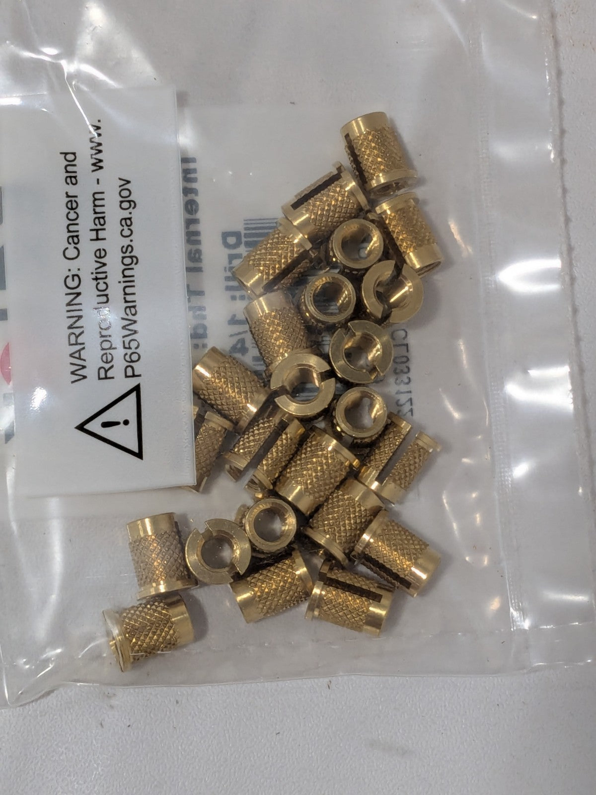 E-Z LOK Press Fit Threaded Inserts: Flanged, Brass, 0.2500 in Qty 250 260-332-RS