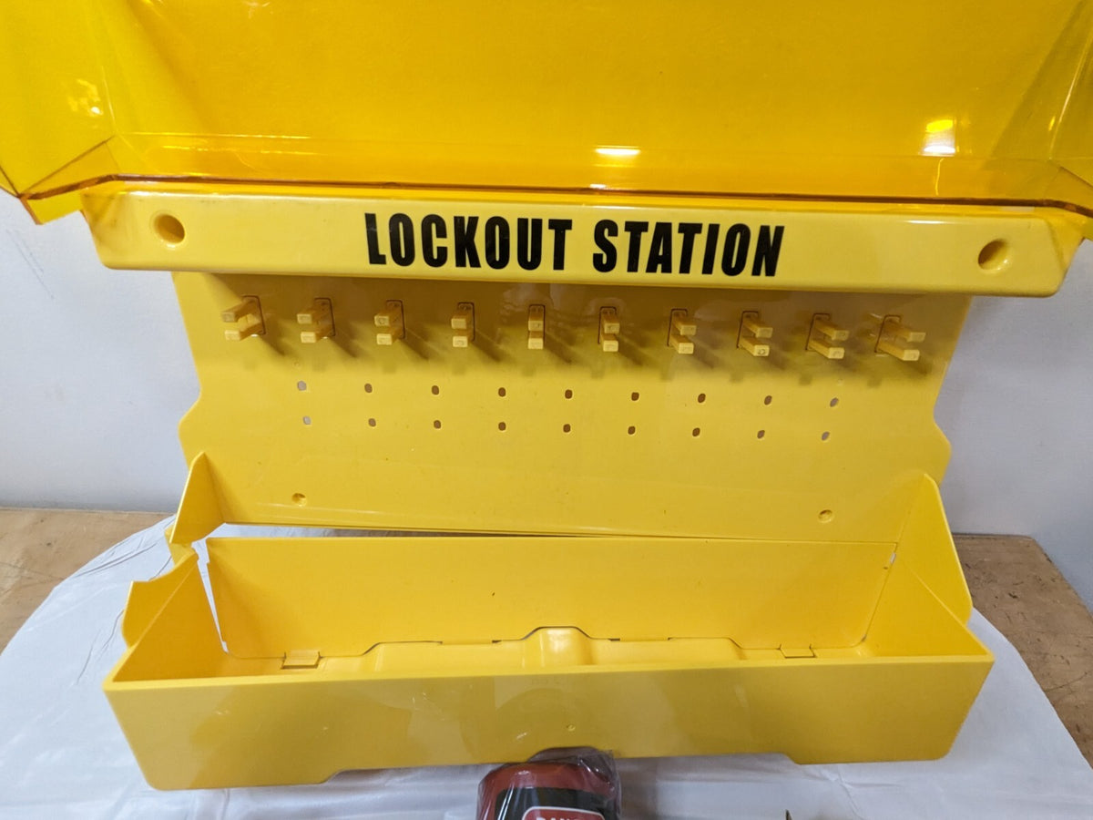 PRO-SAFE Electrical & Valve Lockout Station Polycarbonate BD-B1100 BROKEN CA