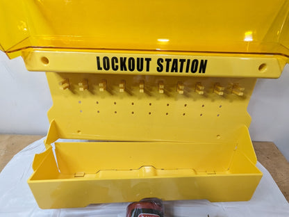 PRO-SAFE Electrical & Valve Lockout Station Polycarbonate BD-B1100 BROKEN CA