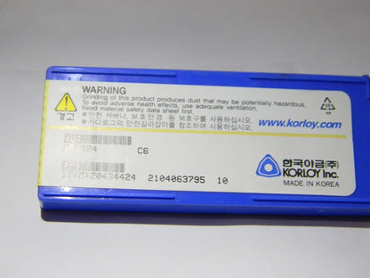Korloy Carbide Inserts SPG424 C6 QTY 10  20434424
