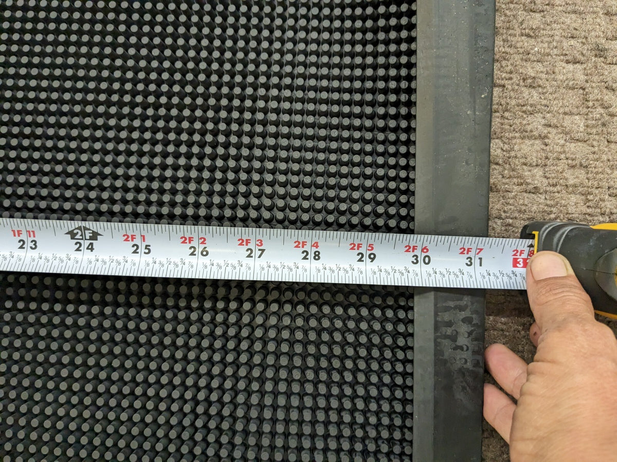 PRO-SAFE Indoor/Outdoor Black Entrance Mat Rubber Surface 2.66' L 390850900